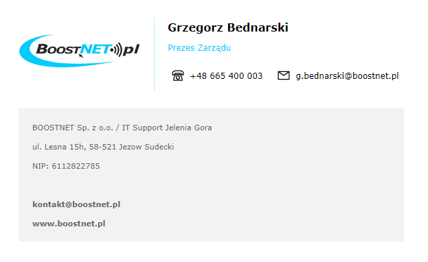 Boostnet Stopka e-mail